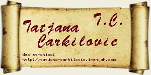 Tatjana Čarkilović vizit kartica